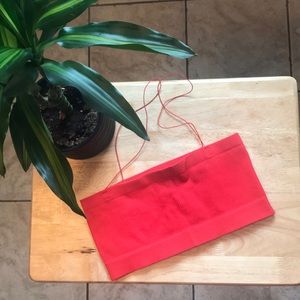 Orangey/Red ribbed Bandeau top